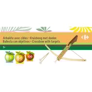 Arbalète en bois avec flèches et cible