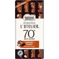 Nestle l'atelier 70% tablette caramel et amande 150g