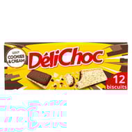 Delichoc biscuit cookie et cream 150g