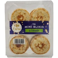 Carrefour extra 16 mini blinis à l'aneth 135g