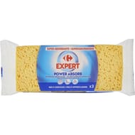Carrefour expert power absorb éponges végétales super absorbantes x3
