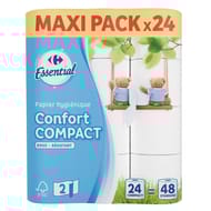 Carrefour essential papier toilette confort compact x24