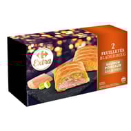 Carrefour extra 2 feuilletés saumon poireaux 300g