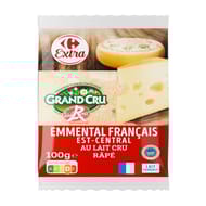Carrefour Extra Fromage Râpé Emmental Grand Cru Label Rouge 100g
