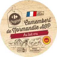 Carrefour Original Camembert au lait cru AOP 250g