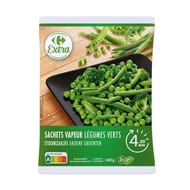 Carrefour extra légumes verts sachet vapeur 600g