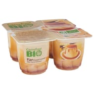 Carrefour bio flan vanille caramel 4x125g
