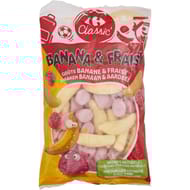 Carrefour classic' bonbons banane & fraise -250g
