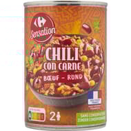 Carrefour sensation chili con carne boeuf 410g