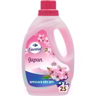 Carrefour essential lessive liquide fleur de cerisier 1.25l