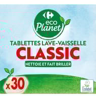 Carrefour eco planet tablettes lave-vaisselle classic x30