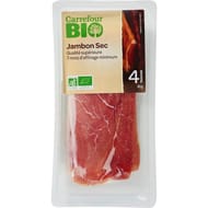 Carrefour bio jambon sec 80g