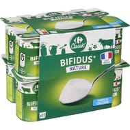 Carrefour classic yaourt bifidus nature 12x125g