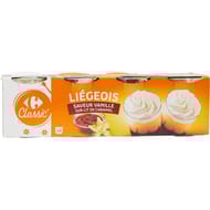 Carrefour classic liégeois saveur vanille sur lit de caramel 8x100g