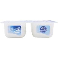 Carrefour sensation mousse de crème sur fromage frais nature 4x100g