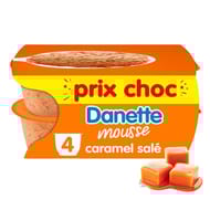 Danette mousse caramel salé 4x60g prix choc