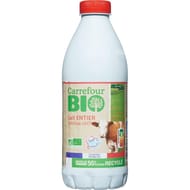 Carrefour bio lait entier stérilisé uht 1l