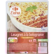 Carrefour Extra lasagnes à la bolognaise à l'emmental 1kg