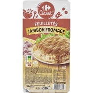 Carrefour classic' feuilletés jambon fromage 2x140g