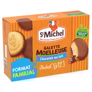St Michel galette moelleuse nappée chocolat au lait format familial 360g