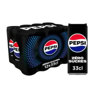 Pepsi zéro canette 33cl x 12