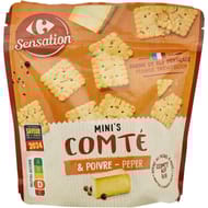 Carrefour sensation biscuits apéritif comté & poivre 100g