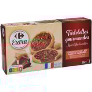 Carrefour extra tartelettes gourmande chocolat caramel 125g