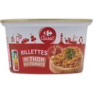 Carrefour classic' rillettes de thon à la tomate 125g