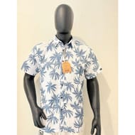 Chemise manches courtes homme PALMIER BLEU XXXL
