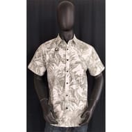 Chemise manches courtes homme FEUILLES VERTES XXXL