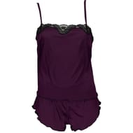 Ensemble caraco + short microfibre bretelle réglable PIVOINE T56
