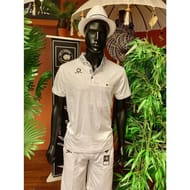 Polo manches courtes col classique BLANC XXL