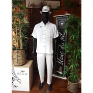 Chemise nautic manches courtes col classique BLANC XXL
