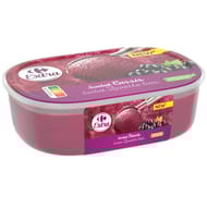 Carrefour extra bac sorbet cassis 1l 600g