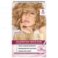 Excellence crème coloration triple soin 8 blond clair