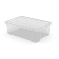 Carrefour home boite de rangement plastique transparente 25l