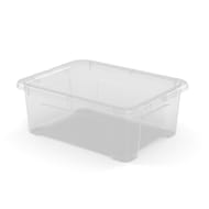 Carrefour home boite de rangement plastique transparente 17l