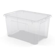 Carrefour home boîte de rangement transparente 45l