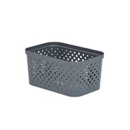 Carrefour home panier de rangement gris 4.5l