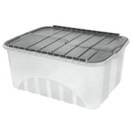 Carrefour home boite de rangement dodo flat en plastique 48.5l