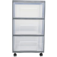 Carrefour home tour de rangement à roulettes 3 tiroirs XL