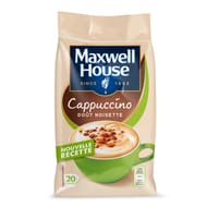 Maxwell house cappuccino noisette café soluble recharge 340g