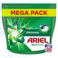 Ariel 3en1 pods lessive en capsules 50 lavages original