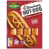 Saucisse hot dog x4 280g Socopa