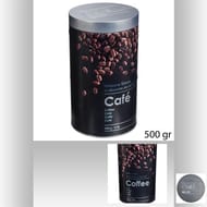 Boîte café ronde relief