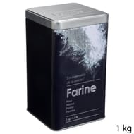 Boîte en métal farine relief