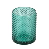Gobelet en verre dots verts