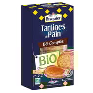Brioche Pasquier tartine de pain complet bio 240g