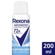 Rexona deo femme spray anit-transpirant 72h coton dry 200ml