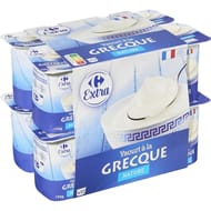 Carrefour extra yaourt à la grecque nature 12x125g
